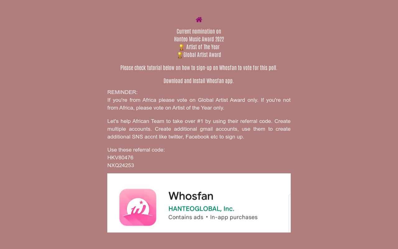 Vote for jin